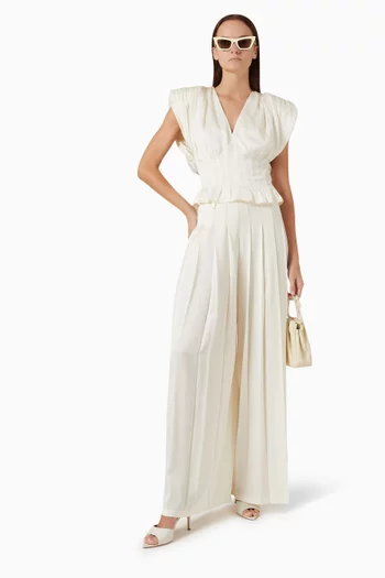 Deep V-neck Top in Silk