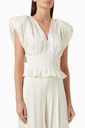 Deep V-neck Top in Silk