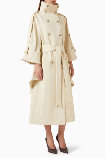 Drop Waist Trench Coat