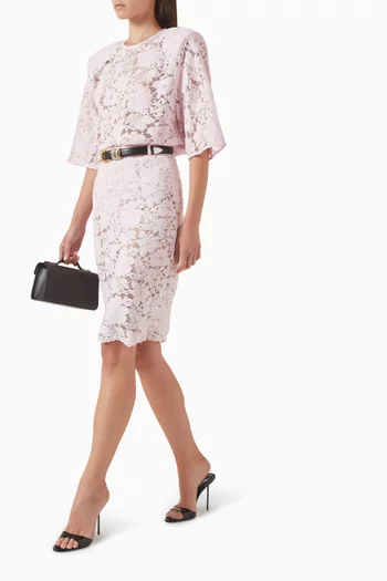 Pencil Skirt in Velvet Lace