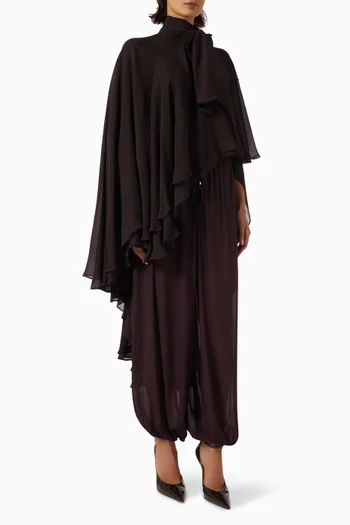 Asymmetric Cape in Chiffon