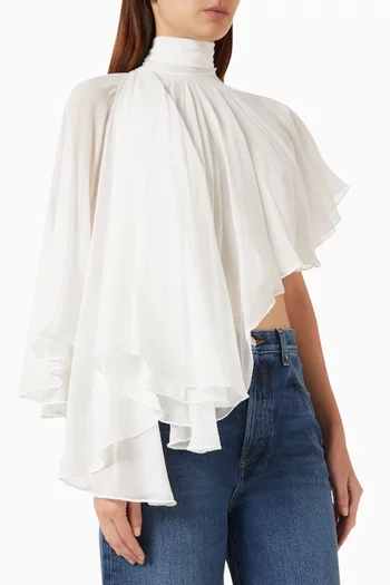 Asymmetric Cape in Silk