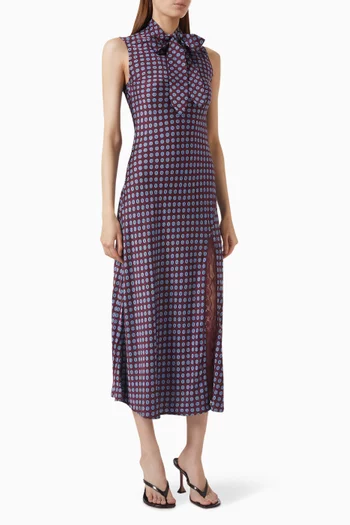 Rosemia Printed Midi Dress in Viscose