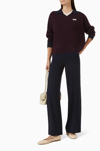 Marinette Contrast Double-collar Sweater