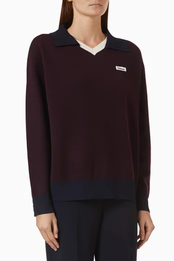 Marinette Contrast Double-collar Sweater