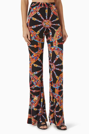 Carretto-print Leggings in Viscose Jersey