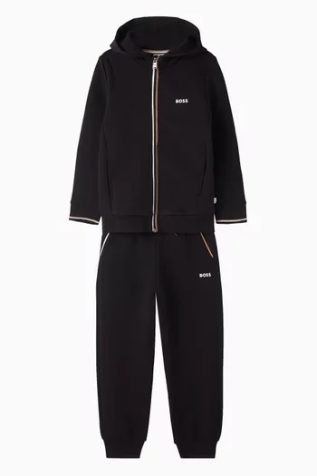 Logo Hoodie & Pants Set in Fleece