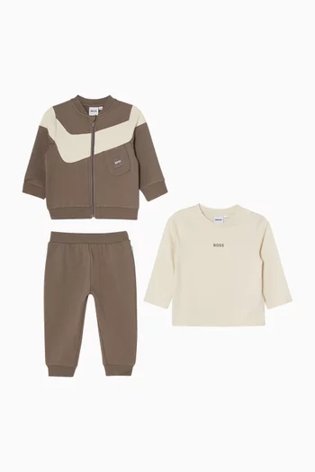 Logo Tracksuit Gift Set in Cotton