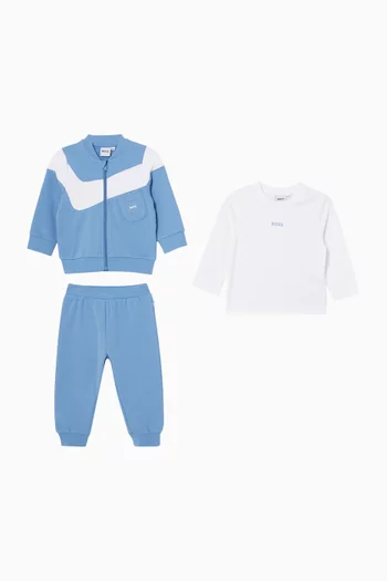 Logo Tracksuit Gift Set in Cotton