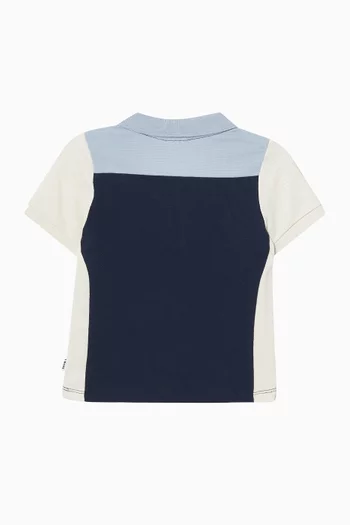Colour Accents Polo T-shirt in Cotton-piquê