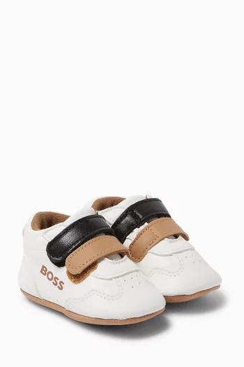 Soft Logo Sneakers in Leather