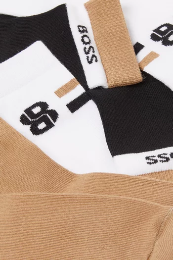 Socks in Cotton Blend, Pack of 3