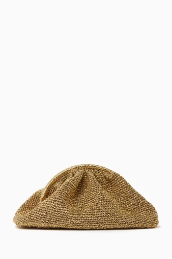 Chunky Clutch in Glitter Paper-raffia