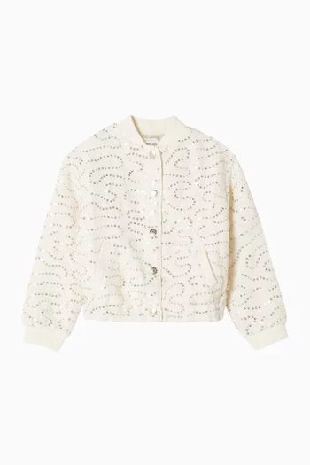 Sequin-embellished Jacket in Tweed