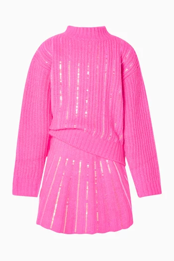 Sequin-embellished Knit Sweater
