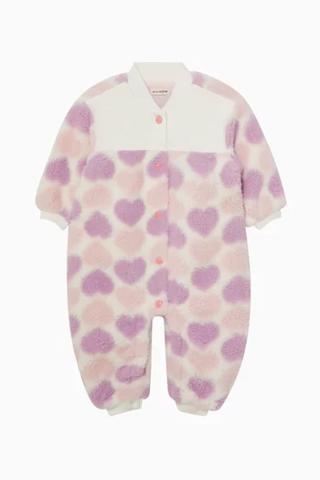 Heart-print Bodysuit