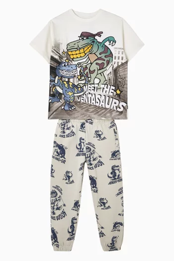 Graphic Dinosaur T-Shirt in Organic Cotton