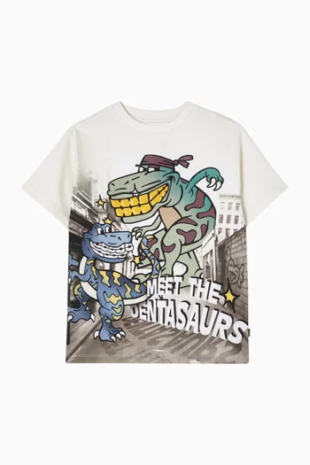 Graphic Dinosaur T-Shirt in Organic Cotton