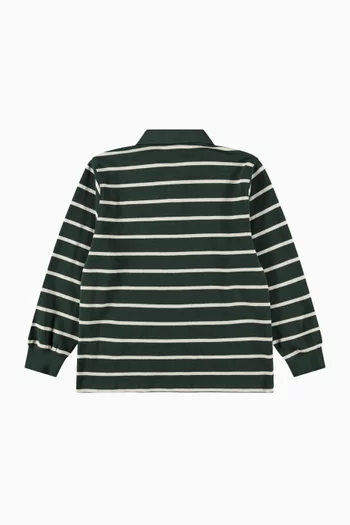 Rey Striped Polo Shirt in Organic Cotton