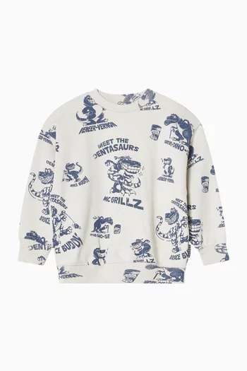 Dino Sweatshirt in Cotton