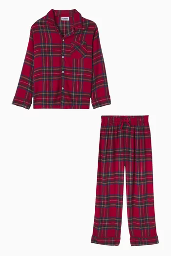 Lex Holiday Check Pyjama Set in Cotton