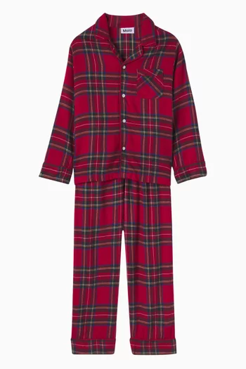 Lex Holiday Check Pyjama Set in Cotton