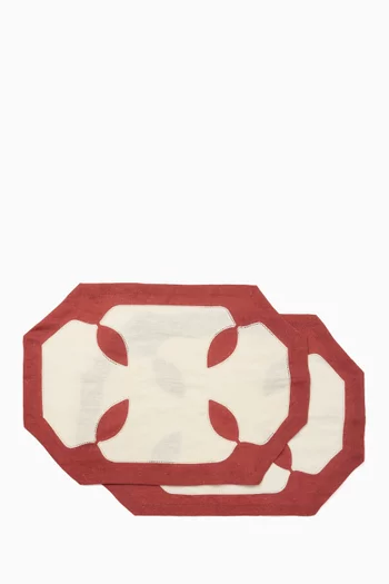 Les Abres Placemats in Linen, Set of 2