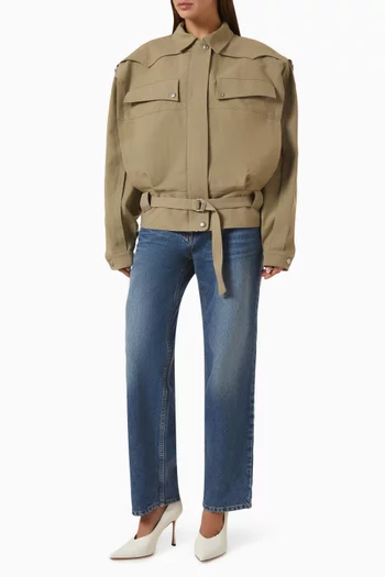 Oversized Utility Jacket in Cotton