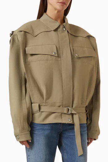 Oversized Utility Jacket in Cotton