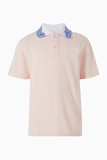 Waves Collar Polo Shirt