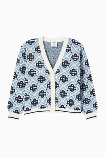 Monogram Cardigan in Cotton-blend