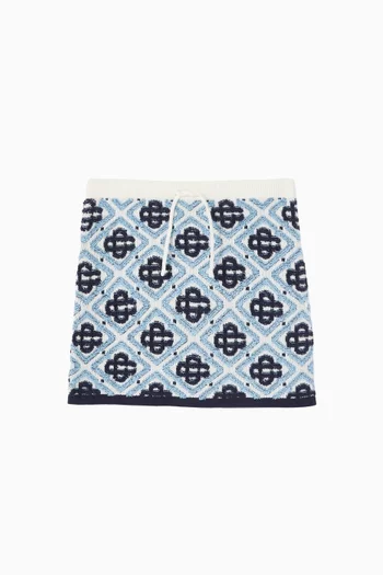 Monogram Skirt in Cotton-blend