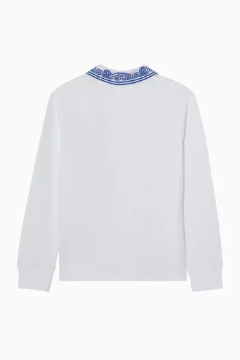 Waves Collar Polo Shirt