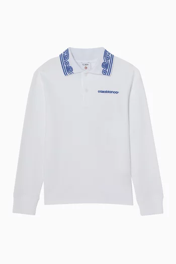 Waves Collar Polo Shirt