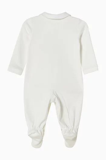 Bow-print Sleepsuit in Cotton