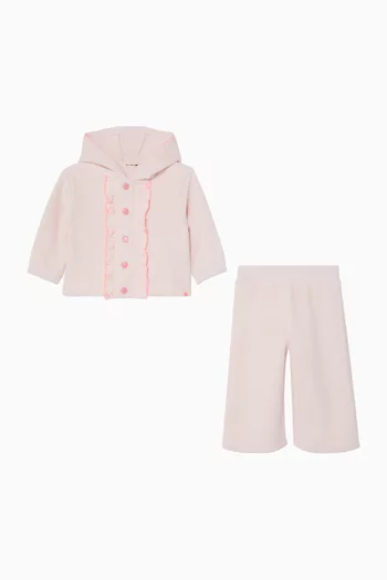Hoodie & Pants Set in Corduroy Velvet