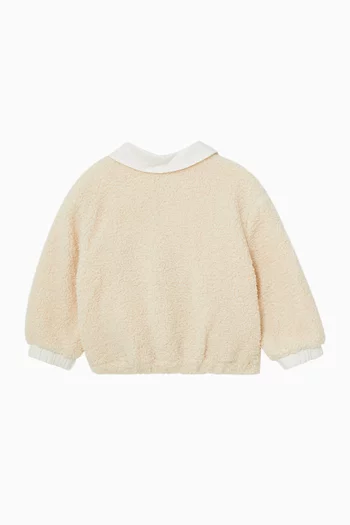 Button-up Jacket in Faux Shearling