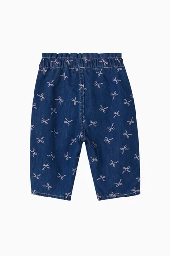 All-over Print Pants in Denim