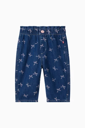 All-over Print Pants in Denim