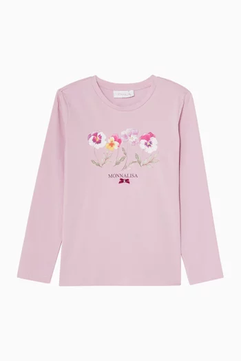 Flower Bow T-shirt in Cotton