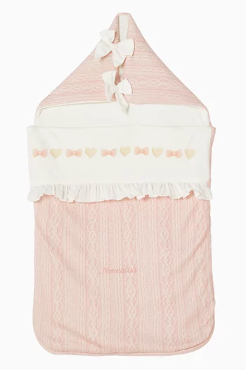Bow & Hearts Sleeping Bag in Cotton Blend