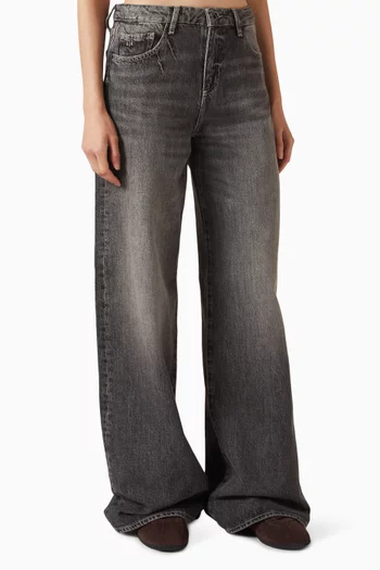 Wide-leg Jeans in Rigid Denim