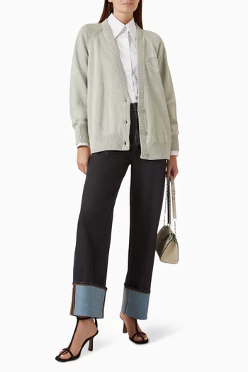 Rolled-cuff Jeans in Denim