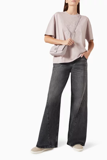 Wide-leg Jeans in Rigid Denim