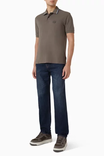 Logo Polo T-shirt in Cotton-piqué
