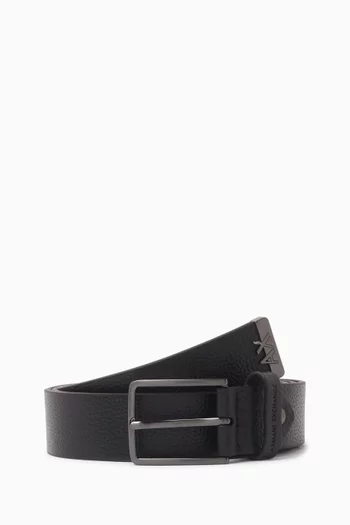 Logo Belt in Leather