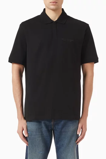 AX Logo Polo Shirt in Cotton