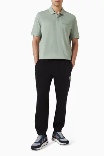 AX Logo Polo Shirt in Cotton