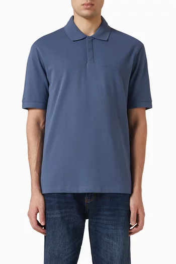 AX Logo Polo Shirt in Cotton