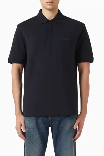 AX Logo Polo Shirt in Cotton